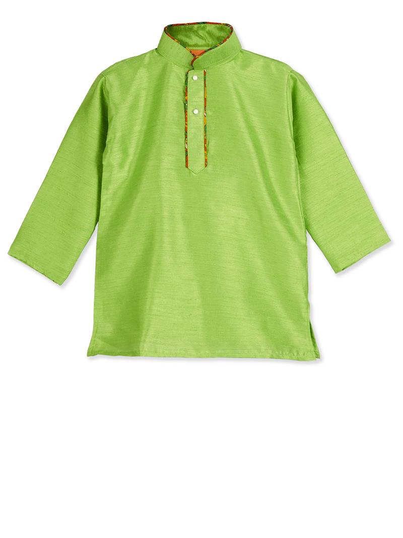 green KURTA WITH ANIMAL PRINT DHOTI