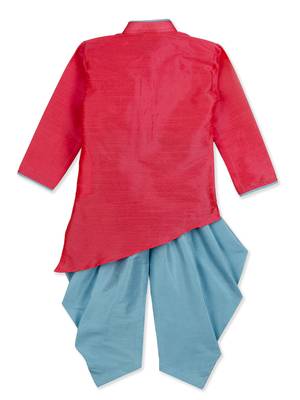 Pink Kite Patch  Cross Kurta With Dhoti 3