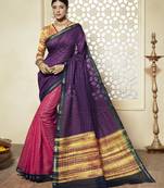 multicolor printed cotton_silk saree with blouse