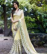 multicolor printed satin saree with blouse