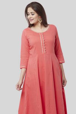 orange Gotta Anarkali with Straight Palazzo 2