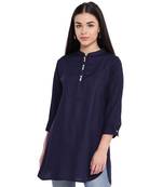 blue plain Rayon tunics