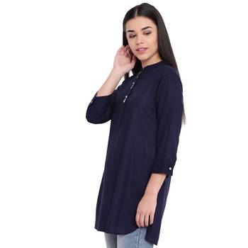 blue plain Rayon tunics 3