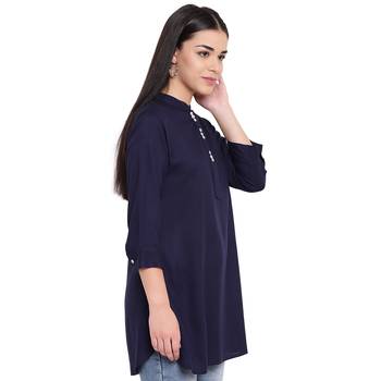 blue plain Rayon tunics 4