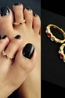 High Quality Multistone Handpaint Toe-rings