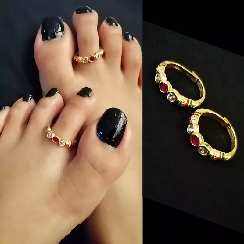 High Quality Multistone Handpaint Toe-rings