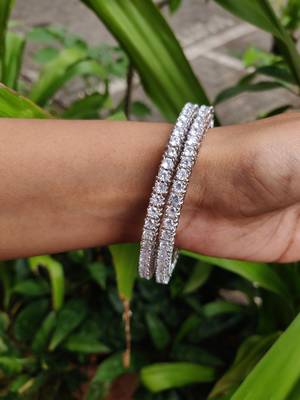 Silver   american diamonds bangles 1