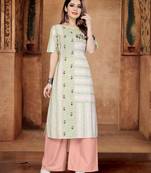 Chiku embroidered cotton long-kurtis