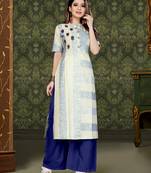 Chiku embroidered cotton long-kurtis