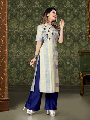 Chiku embroidered cotton long-kurtis 4