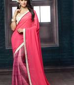multicolor printed georgette saree with blouse