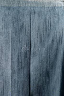 Steel Grey Blended Cotton Saree With Flower Motif Embroidery 3