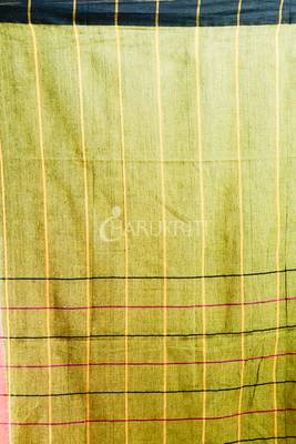 Yellow Pure Cotton Saree With All Over Woven Design And Pallu 3