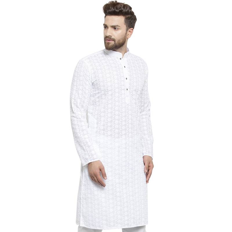 White Plain Linen Men Kurtas
