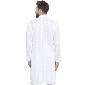 White Plain Linen Men Kurtas 4