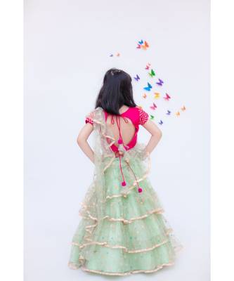 Pink And Green Lehenga Set 2