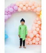 Green Plain Kurta Set