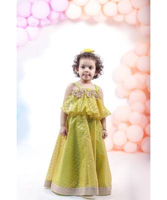 Green Foil Print Dress 1