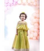 Green Foil Print Dress