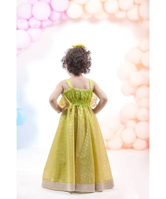 Green Foil Print Dress 2