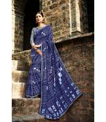 multicolor printed cotton_silk saree with blouse