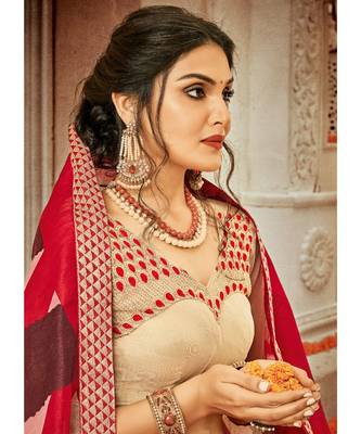 multicolor embroidered cotton_silk saree with blouse 2