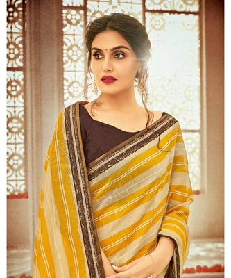multicolor embroidered cotton_silk saree with blouse 2