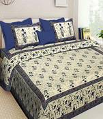 Cotton Bedding Bedsheet With 2 Pillow Cover Queen Size Bedspread 90X108 inches Double Bedcover