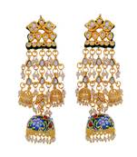 Multicolor Kundan Jadua Royal Rajwadi Jhumki Earring
