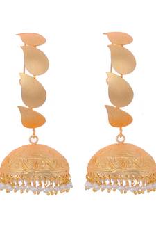 Golden Royal Kashmiri Look Bali Jhumki Classy Earring