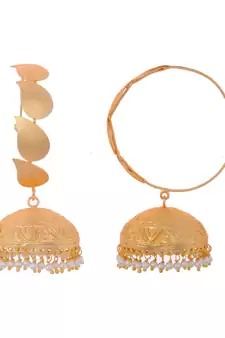 Golden Royal Kashmiri Look Bali Jhumki Classy Earring
