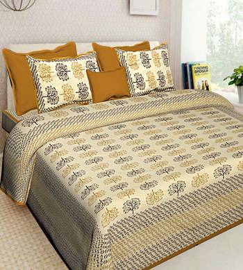 Cotton Indian Print Queen Size Cotton Bedding Bedsheet With 2 Pillow Cover Sanganeri Bedcover Boho Bohemian Bedspread 1
