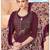 Dark-wine resham embroidery viscose salwar