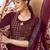 Dark-wine resham embroidery viscose salwar