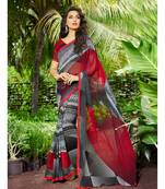 multicolor printed georgette saree with blouse