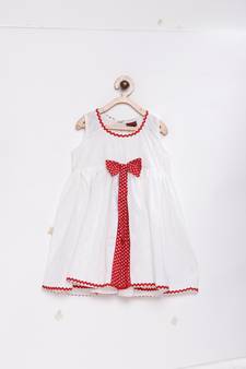 White printed cotton kids-tops