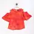 Orange printed georgette kids-tops