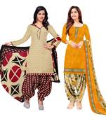 Multicolor Printed Blended Cotton Unstitched Salwar With Dupatta