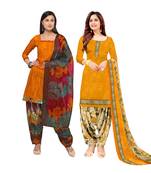 Multicolor Printed Blended Cotton Unstitched Salwar With Dupatta