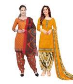 Multicolor Printed Blended Cotton Unstitched Salwar With Dupatta
