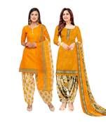 Multicolor Printed Blended Cotton Unstitched Salwar With Dupatta