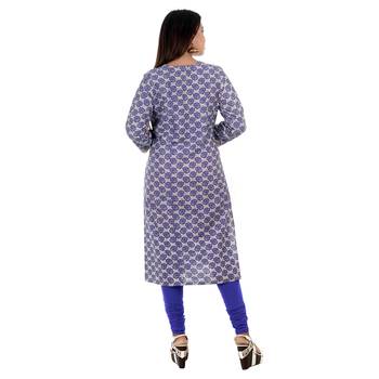 Blue printed cotton ethnic-kurtis 2