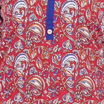 Red printed cotton ethnic-kurtis 4