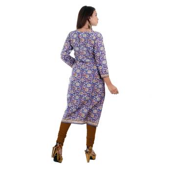 Blue printed cotton ethnic-kurtis 2