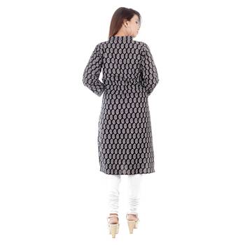 Black printed cotton ethnic-kurtis 2