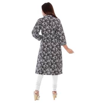 Black printed cotton ethnic-kurtis 2