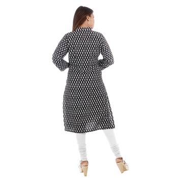 Black printed cotton ethnic-kurtis 2