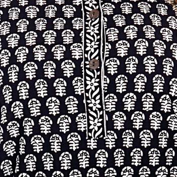 Black printed cotton ethnic-kurtis 4