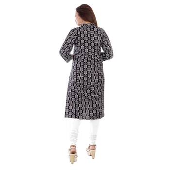 Black printed cotton ethnic-kurtis 2