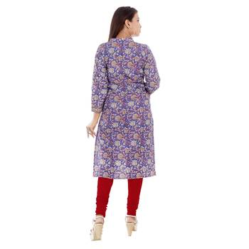 Blue printed cotton ethnic-kurtis 2